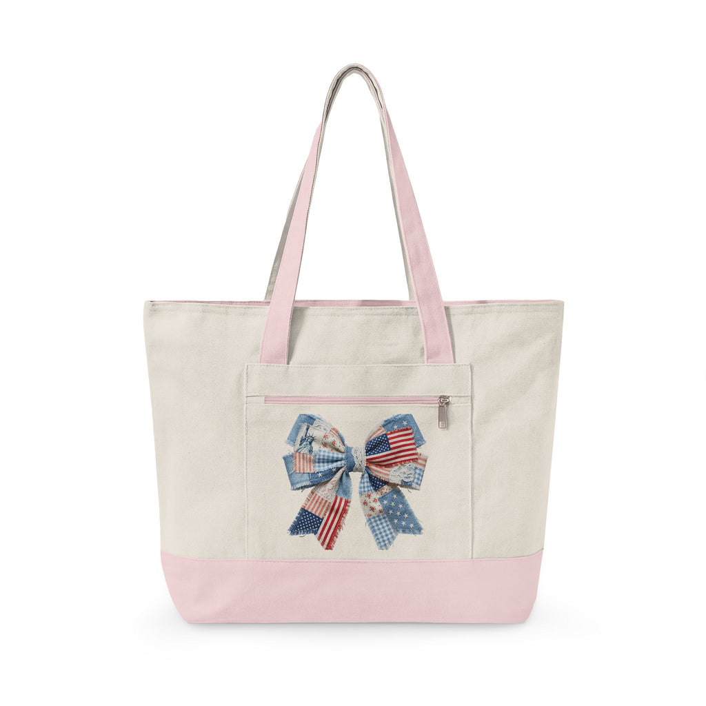 Zippered Canvas Tote