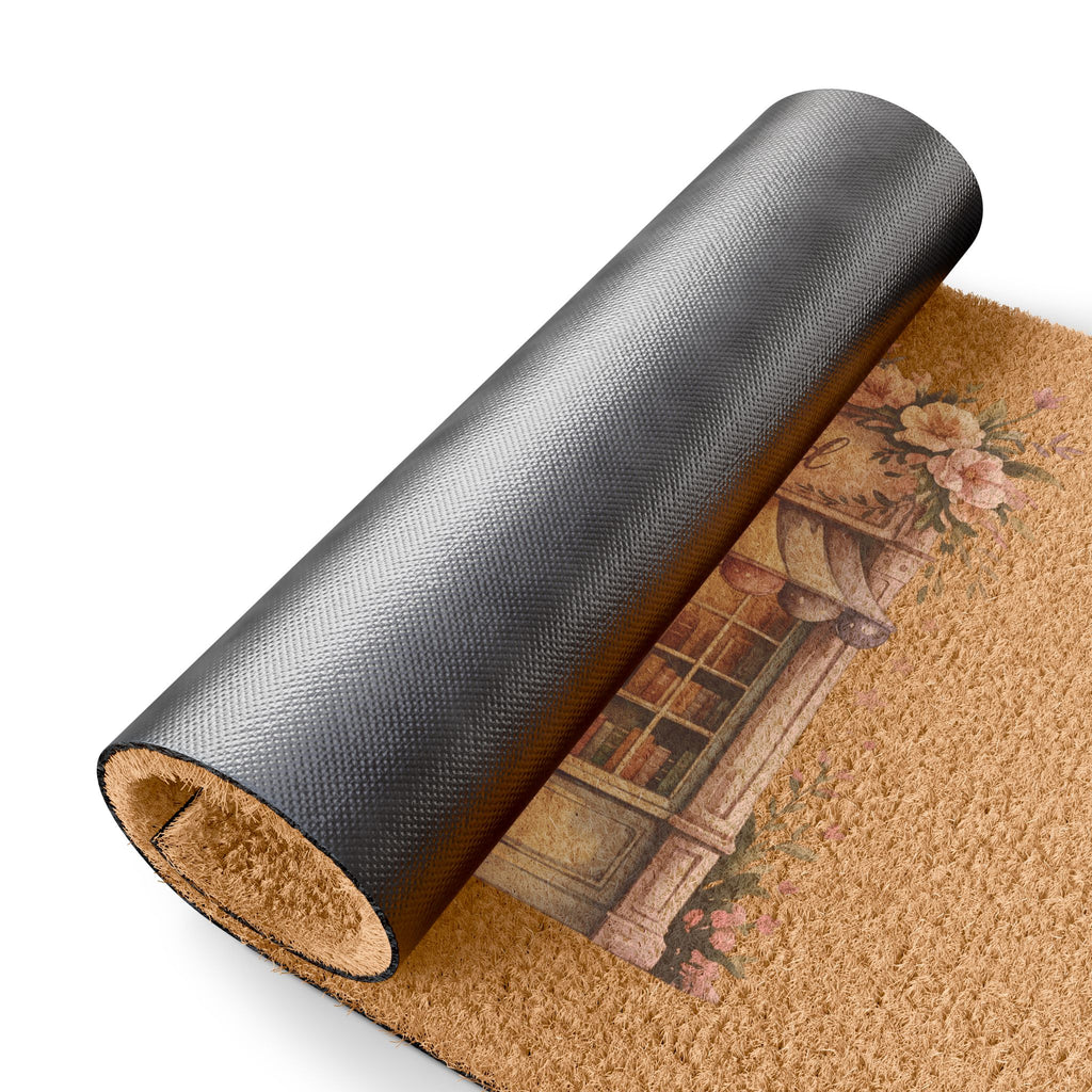 Doormat — “Welcome to My Book World” Bookshop Coir Doormat
