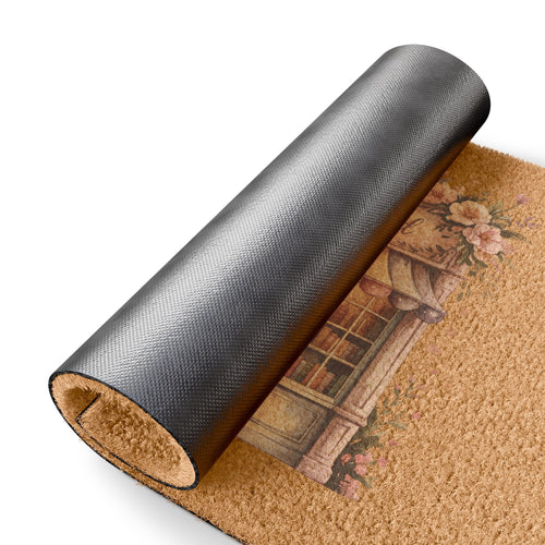 Doormat — “Welcome to My Book World” Bookshop Coir Doormat
