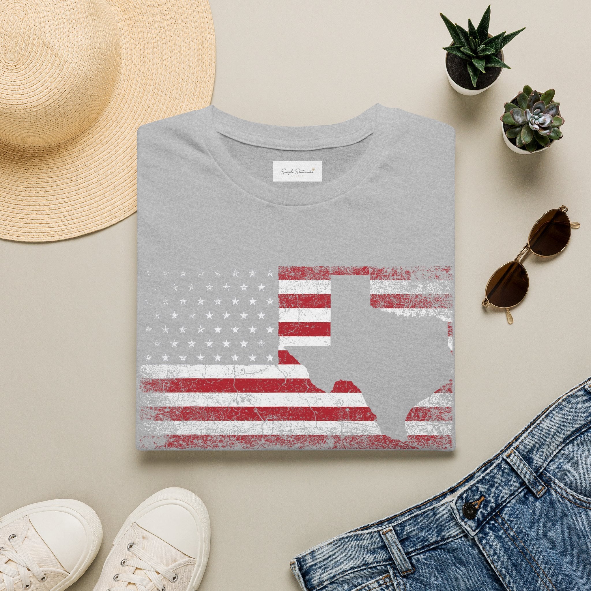 American Flag Surfboard T-Shirt