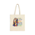 Tote Bag — Colorful Retro Portrait with 'Thunder Only Happens...' Lyric Quote