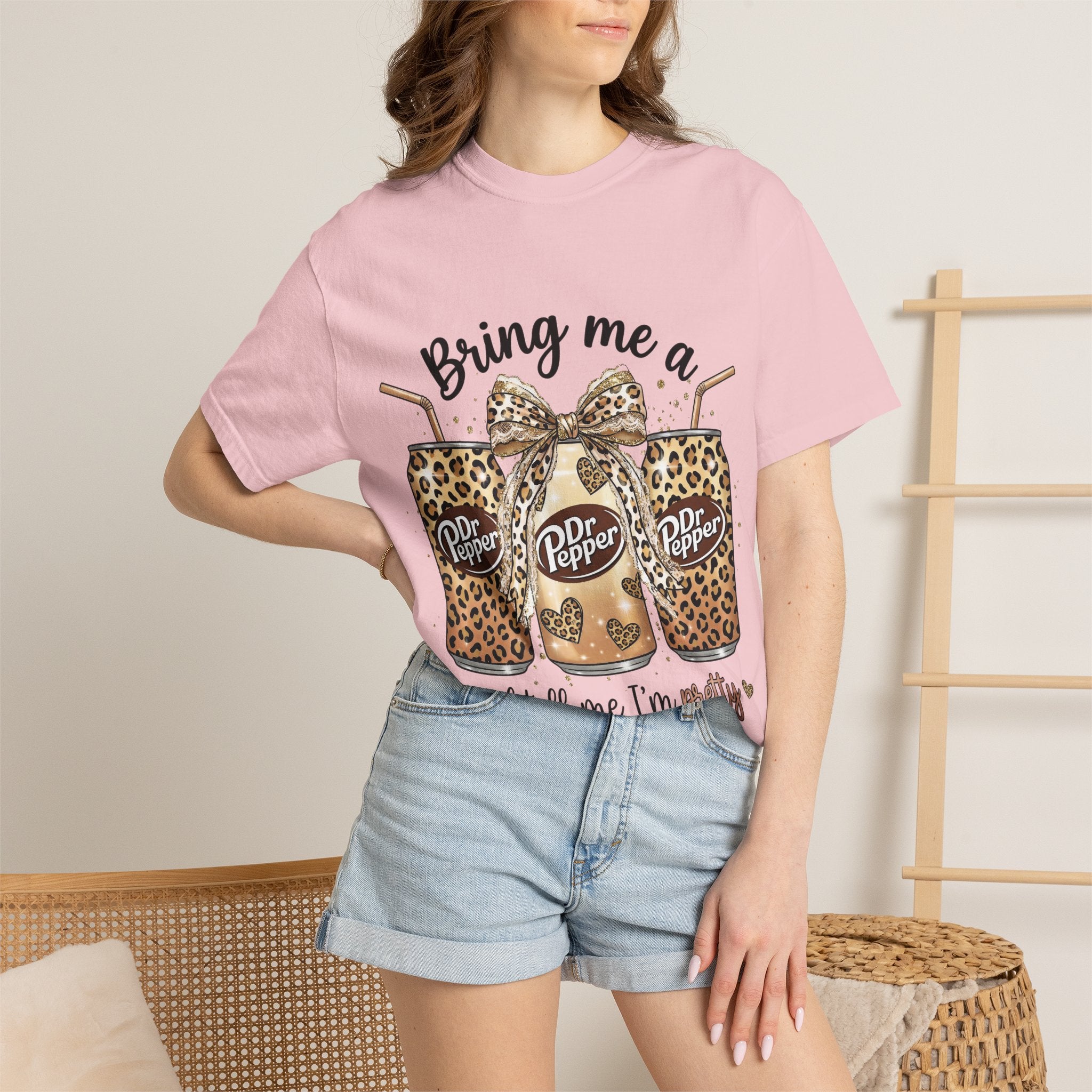 Dr Pepper Leopard Tee - "Bring Me a Dr Pepper and Tell Me I’m Pretty" Graphic T-Shirt
