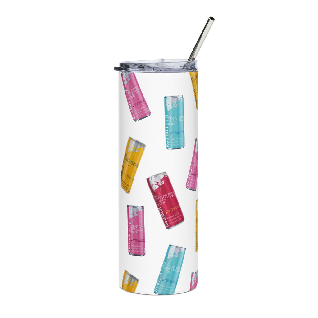 20oz Stainless Steel Tumbler — Colorful Soda Can Pattern Insulated Travel Cup