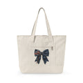 Zippered Canvas Tote