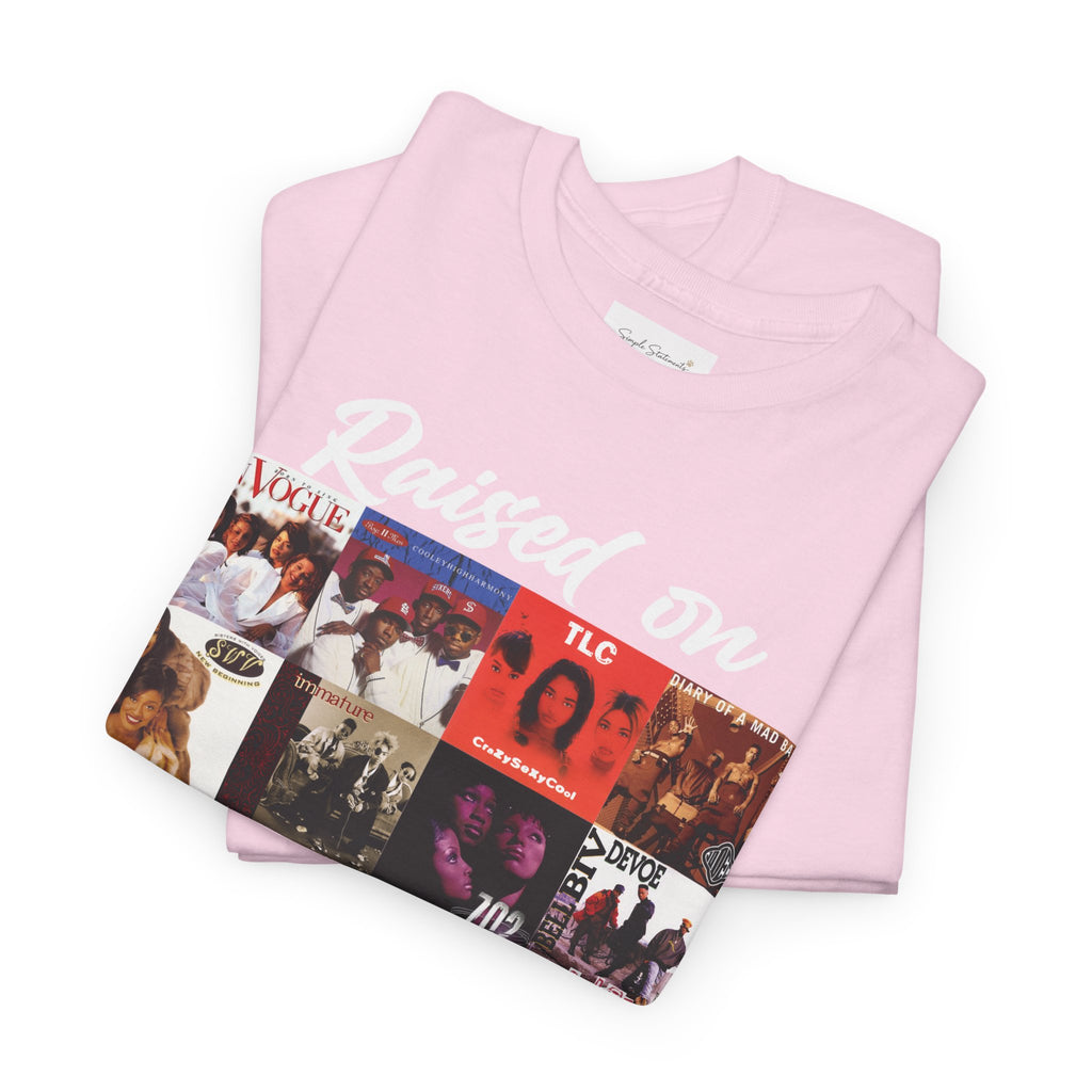 90s R&B Collage Tee – "Raised On 90's R&B" Retro Music T-Shirt