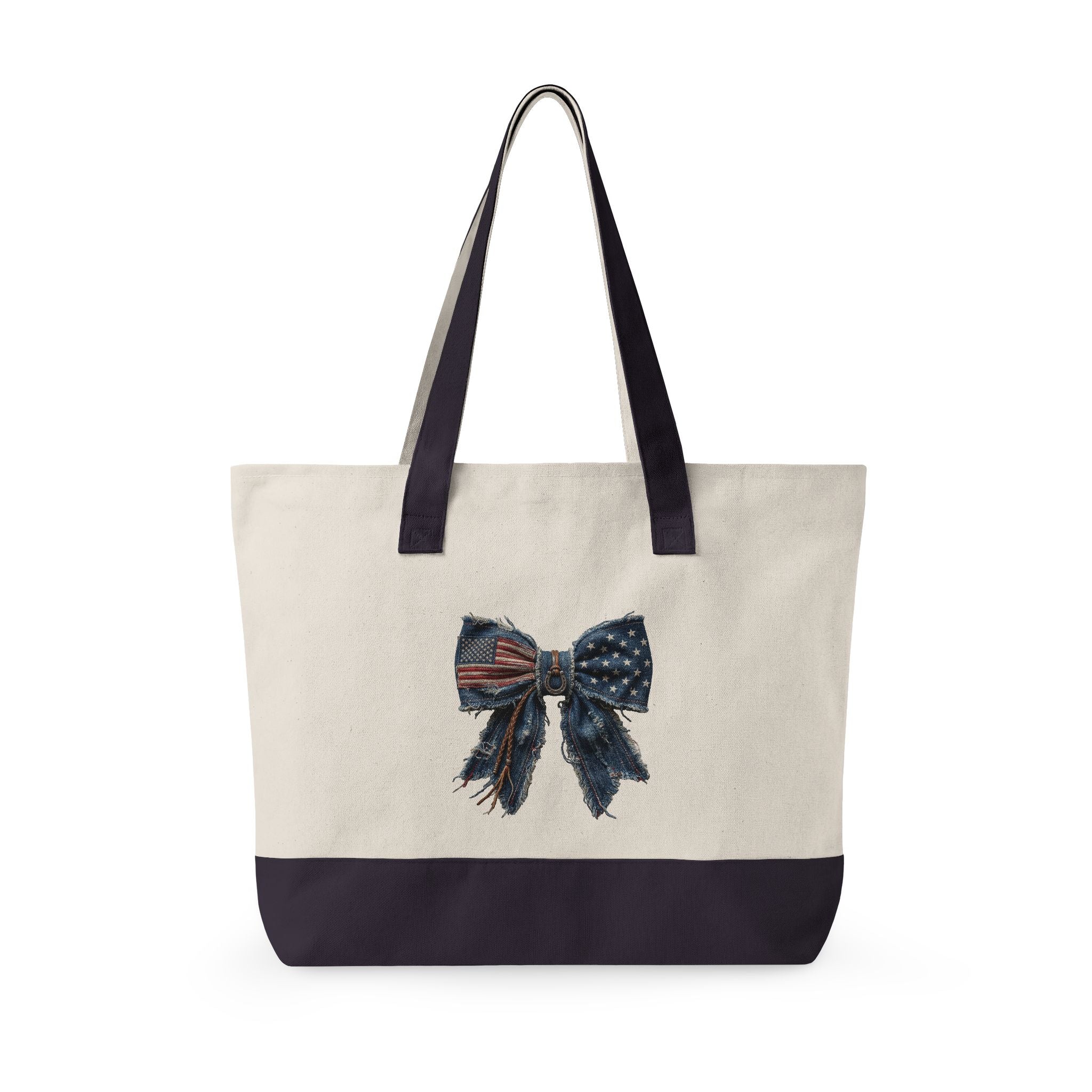 Zippered Canvas Tote