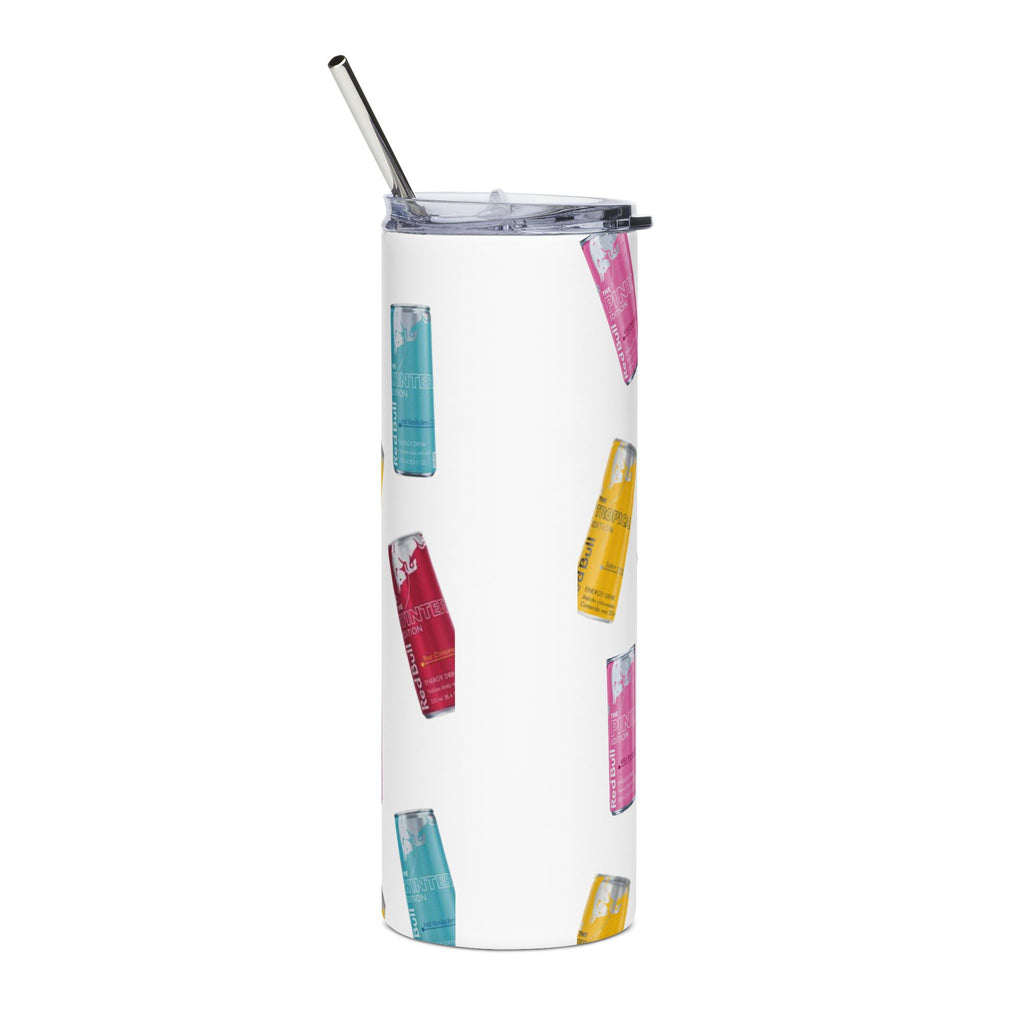 20oz Stainless Steel Tumbler — Colorful Soda Can Pattern Insulated Travel Cup