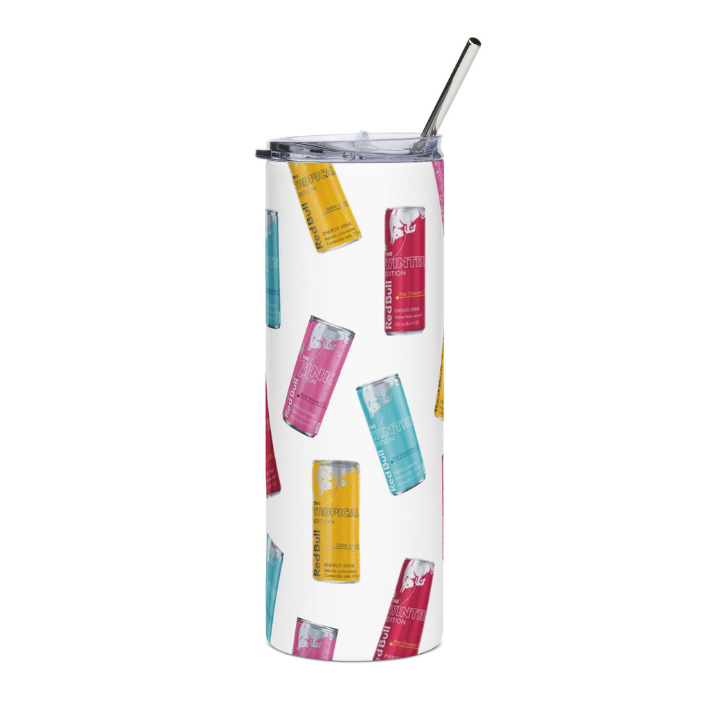 20oz Stainless Steel Tumbler — Colorful Soda Can Pattern Insulated Travel Cup