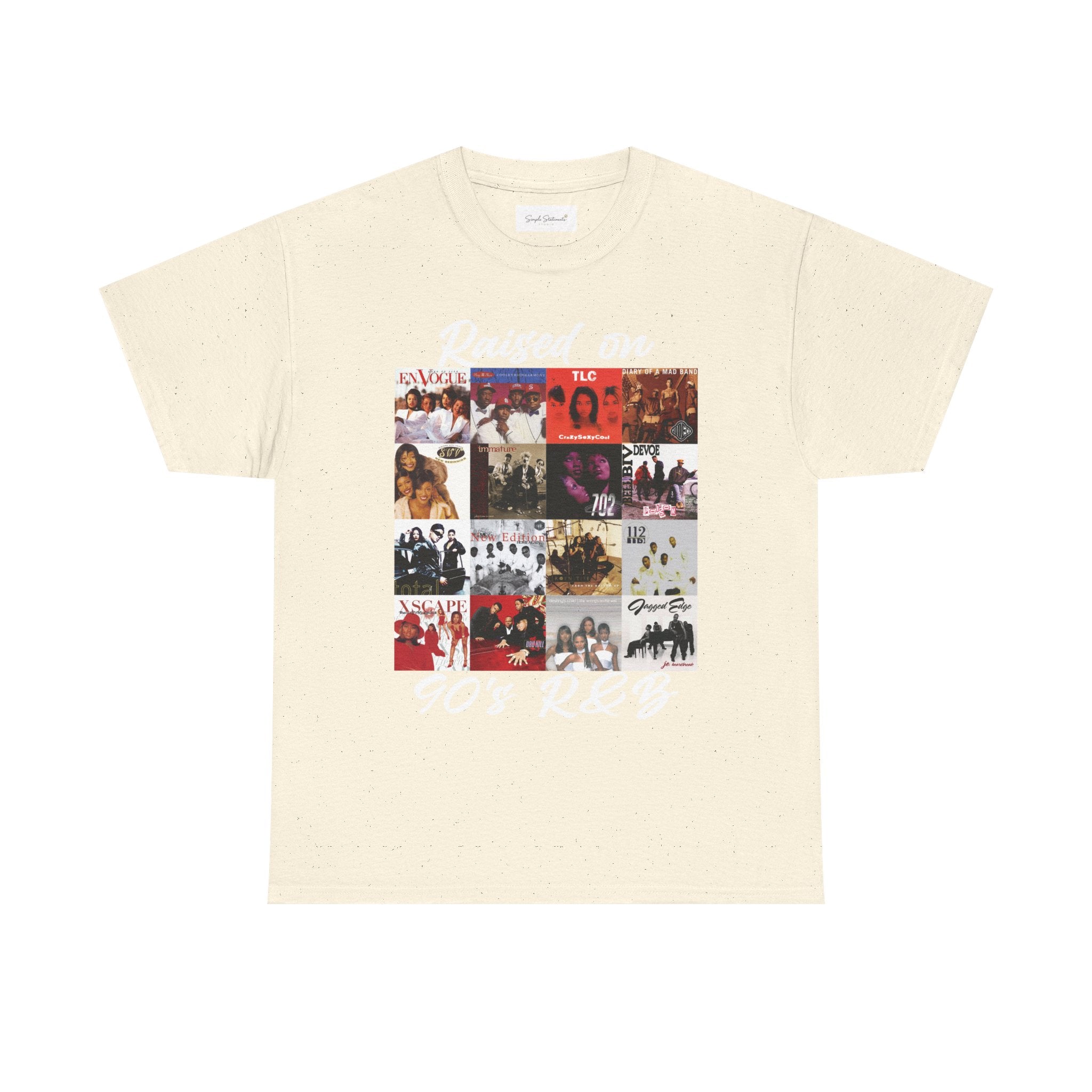 90s R&B Collage Tee – "Raised On 90's R&B" Retro Music T-Shirt