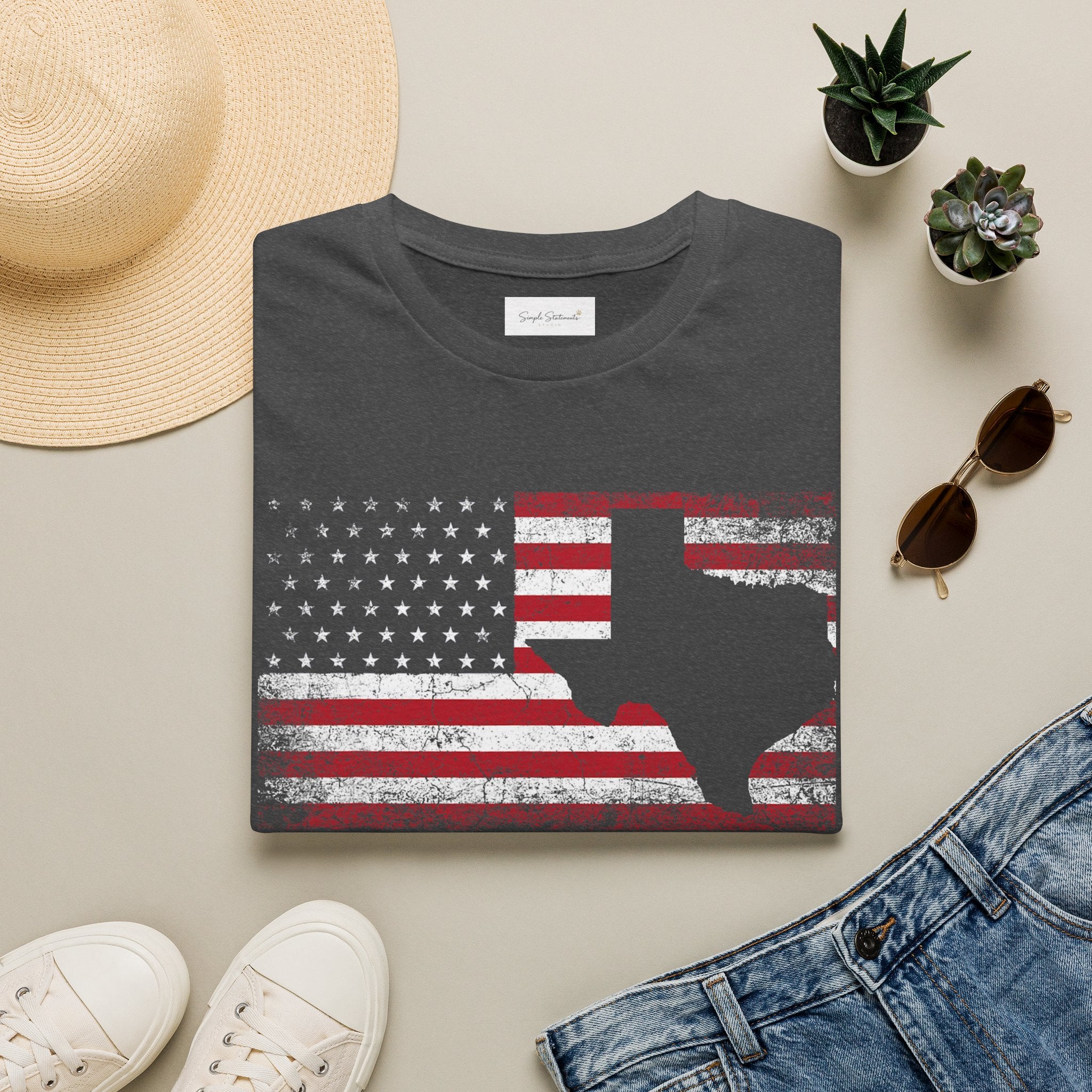 American Flag Surfboard T-Shirt