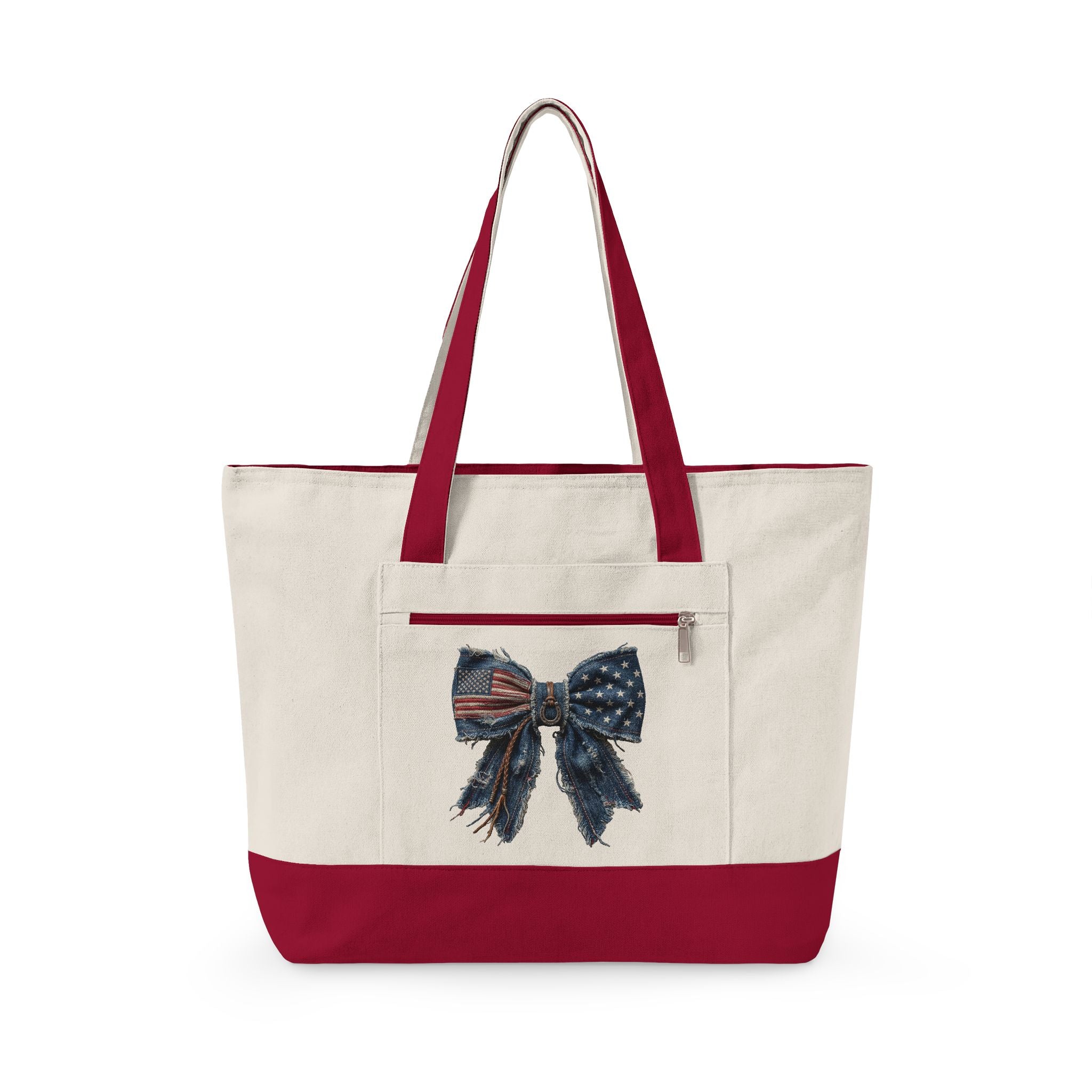 Zippered Canvas Tote