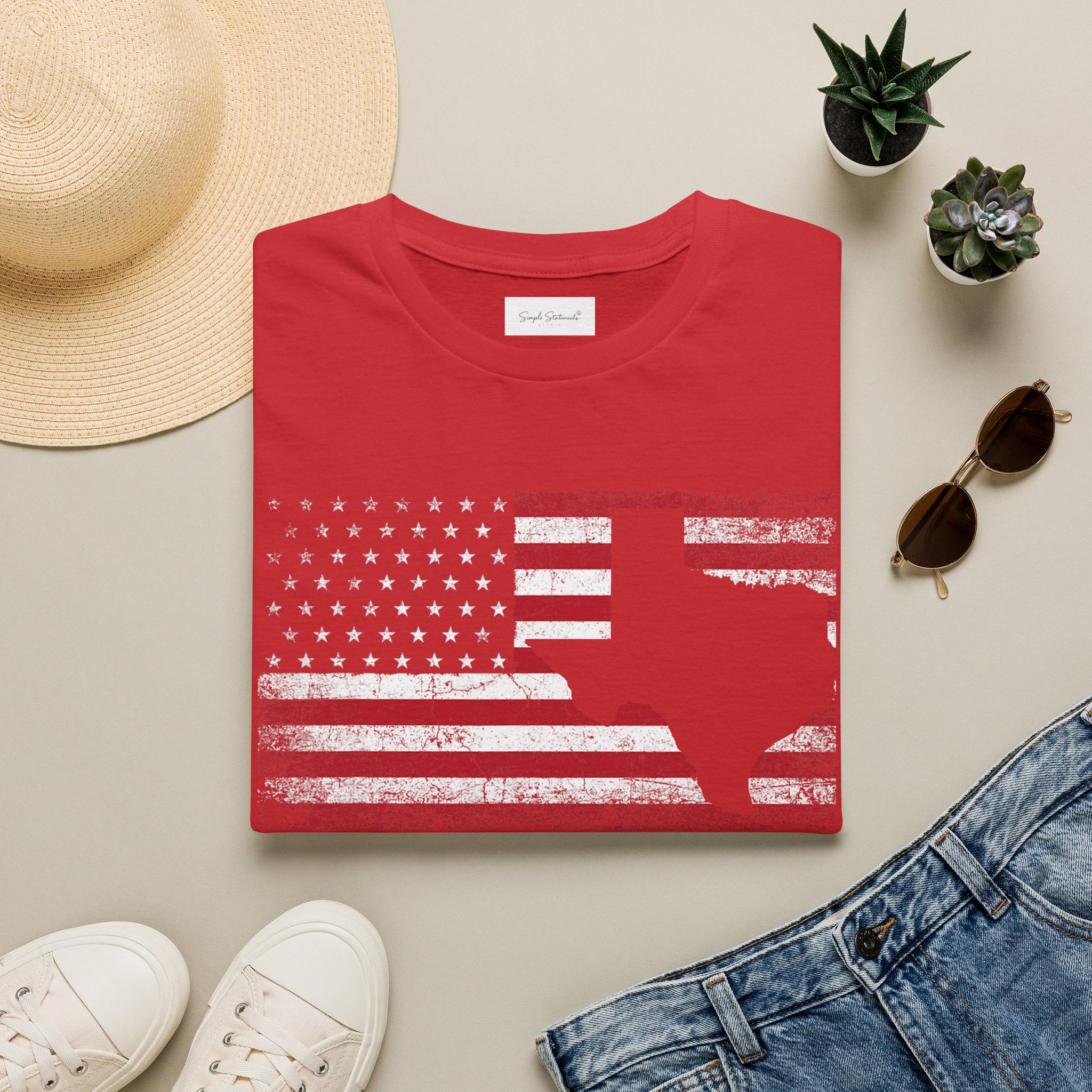 American Flag Surfboard T-Shirt