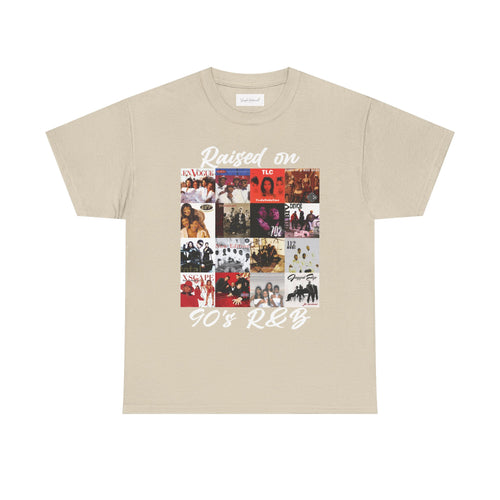 90s R&B Collage Tee – "Raised On 90's R&B" Retro Music T-Shirt