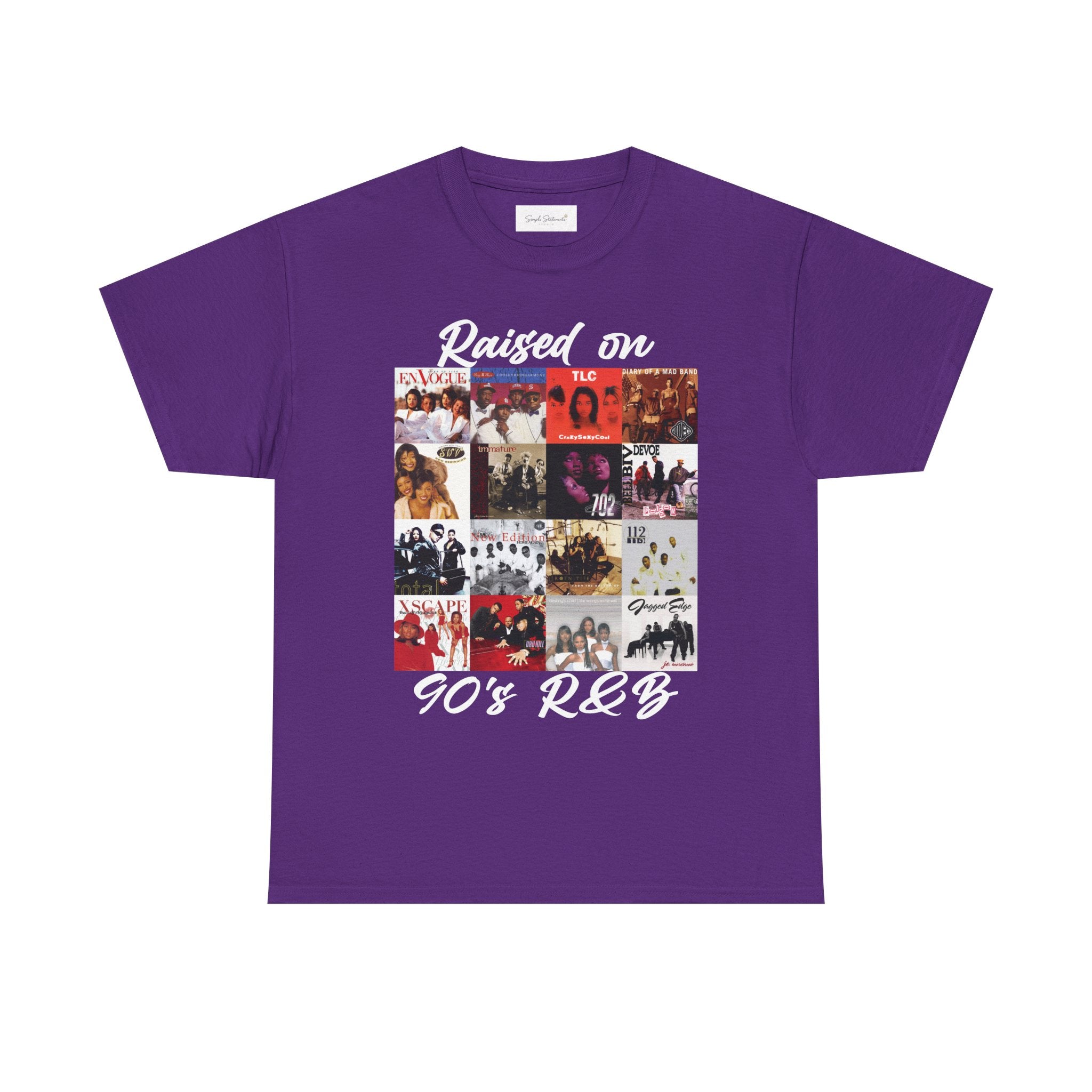 90s R&B Collage Tee – "Raised On 90's R&B" Retro Music T-Shirt