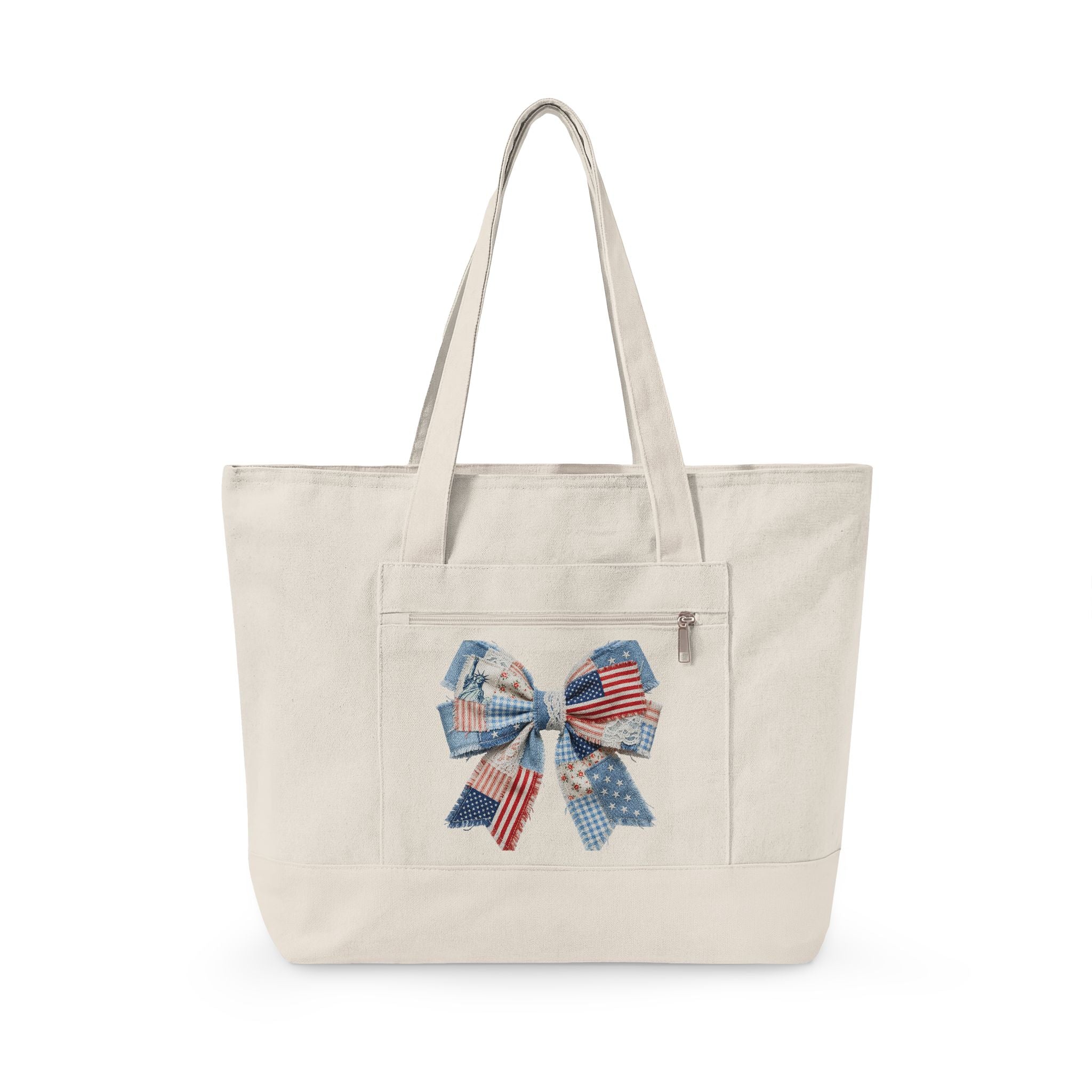 Zippered Canvas Tote