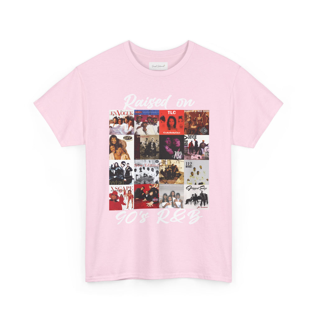 90s R&B Collage Tee – "Raised On 90's R&B" Retro Music T-Shirt