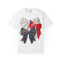 Patriotic Lace Bow T‑Shirt — 'girl' Red, White & Blue Graphic