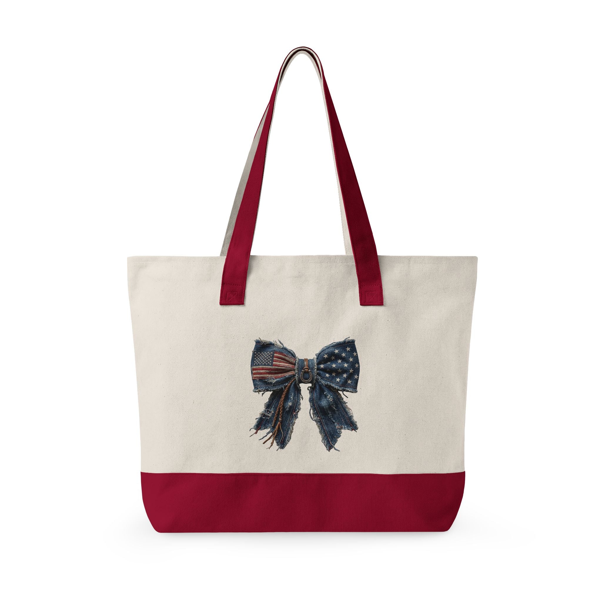 Zippered Canvas Tote