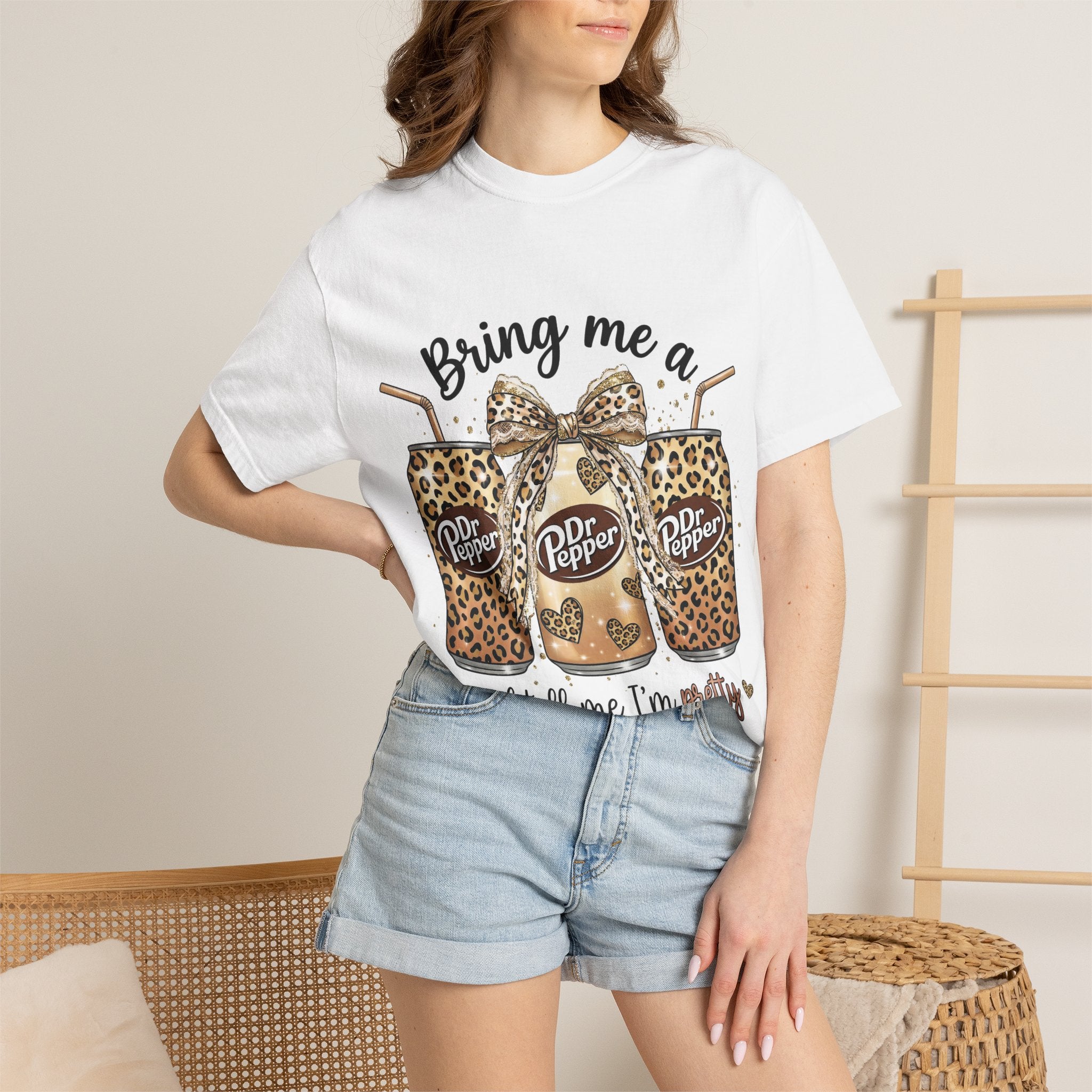 Dr Pepper Leopard Tee - "Bring Me a Dr Pepper and Tell Me I’m Pretty" Graphic T-Shirt