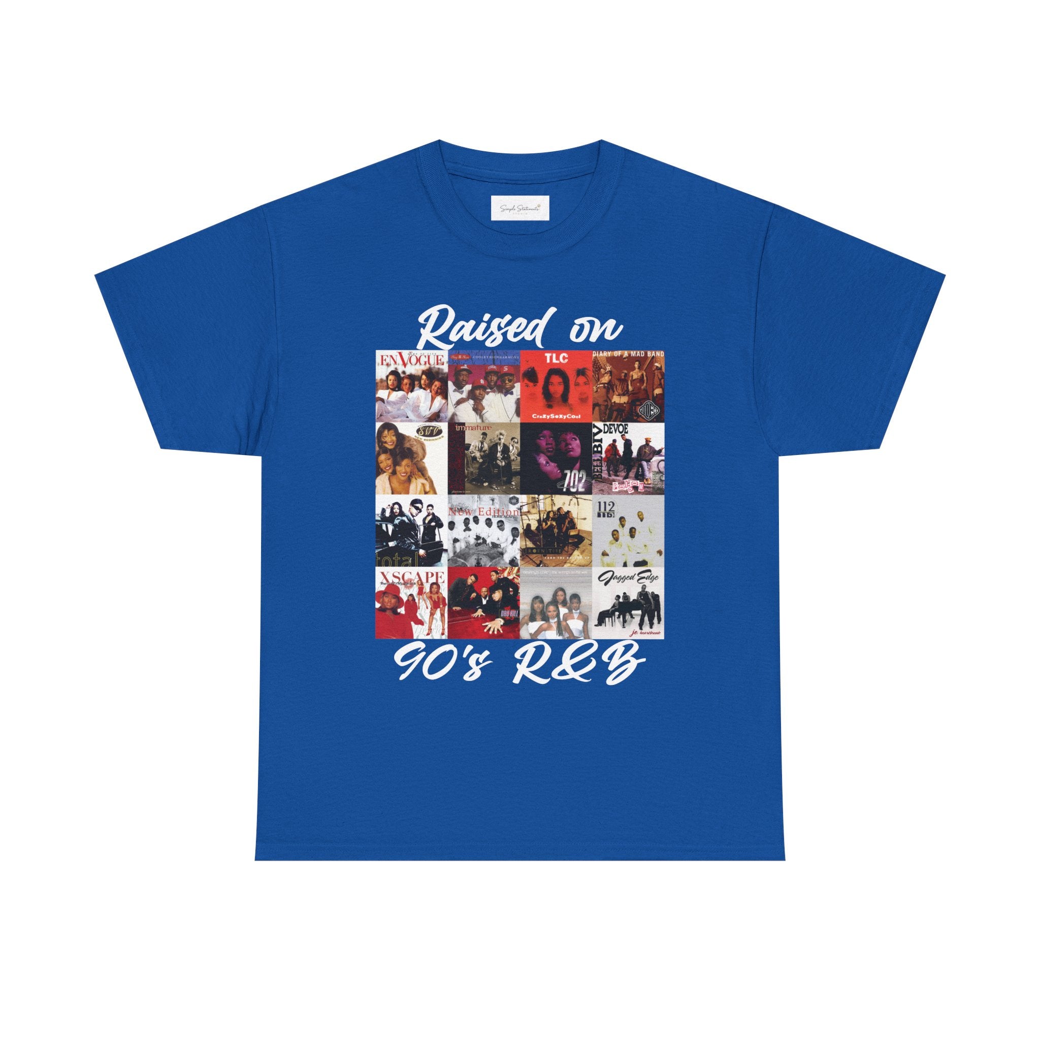 90s R&B Collage Tee – "Raised On 90's R&B" Retro Music T-Shirt