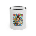 Dog Mom Mug — Cute Cartoon Dogs Accent Rim & Handle Coffee Cup (11oz/15oz)