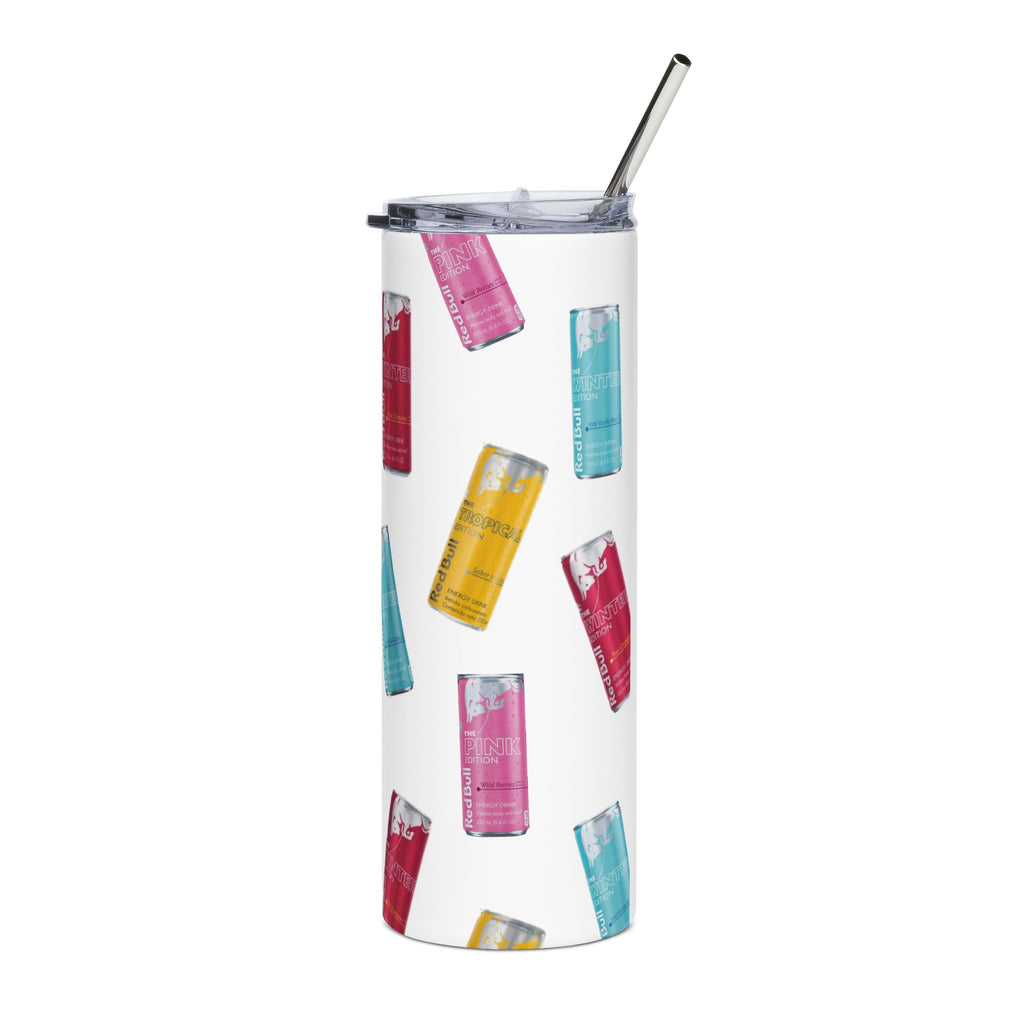 20oz Stainless Steel Tumbler — Colorful Soda Can Pattern Insulated Travel Cup