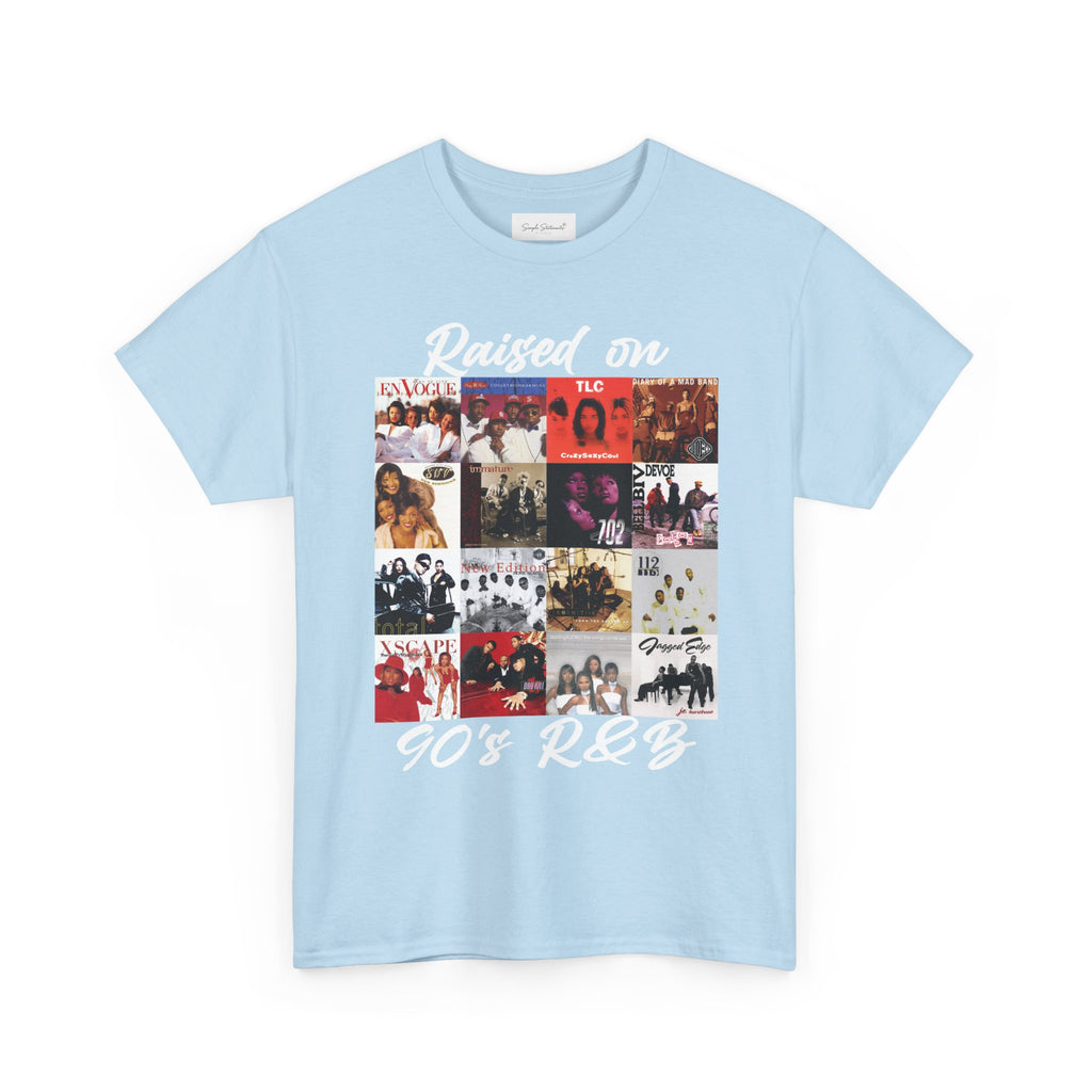 90s R&B Collage Tee – "Raised On 90's R&B" Retro Music T-Shirt