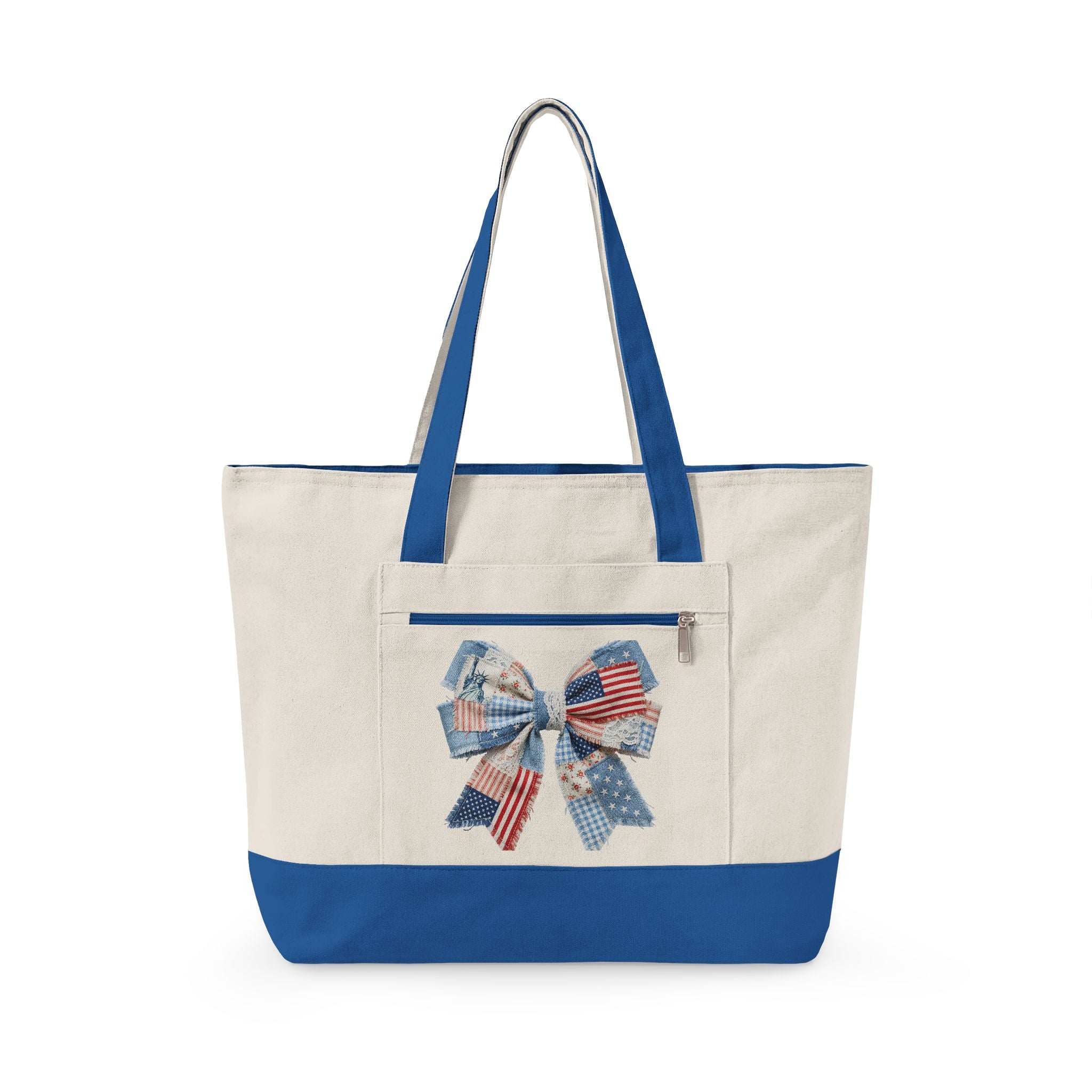 Zippered Canvas Tote